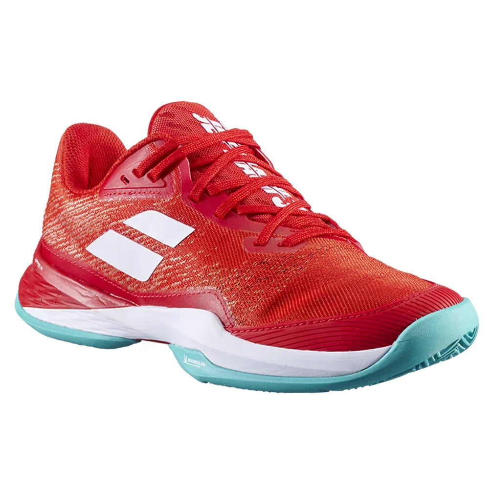 Women`s Jet Mach 3 Tennis Shoes Fiesta Red BABOLAT