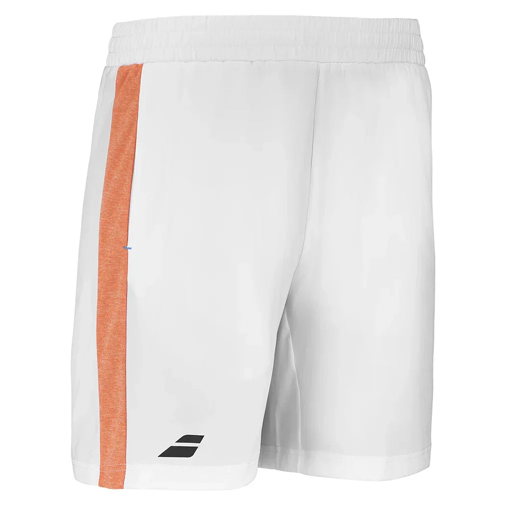 Boys` Play Tennis Short White and Orange BABOLAT