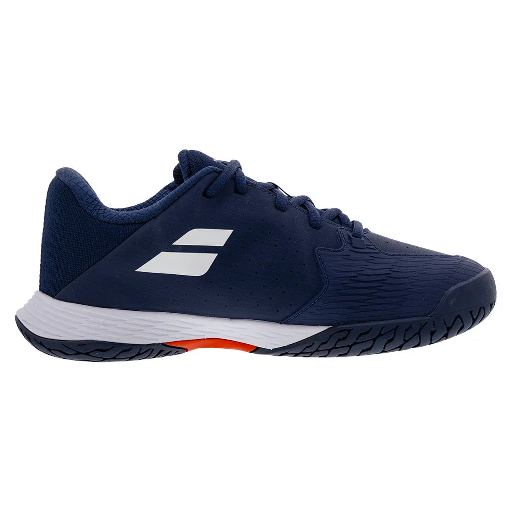 Juniors` Propulse 3 Tennis Shoes Estate Blue and White BABOLAT