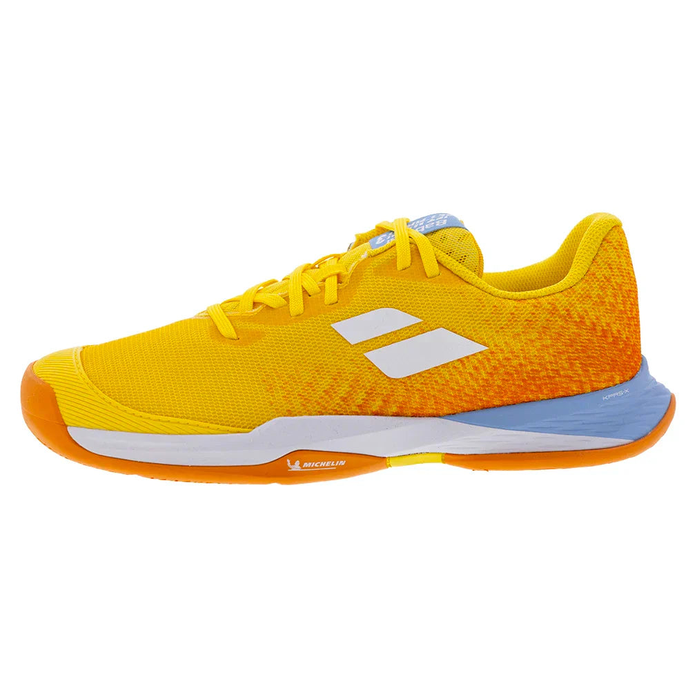 Juniors` Jet Mach 3 Tennis Shoes Yellow BABOLAT