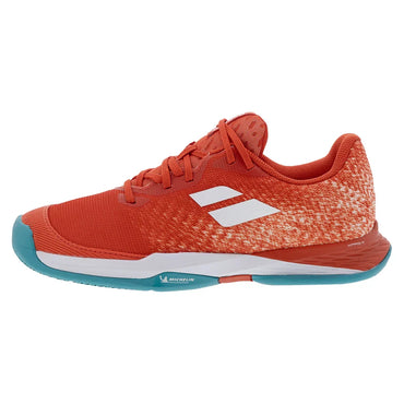 Juniors` Jet Mach 3 Tennis Shoes Fiesta Red BABOLAT