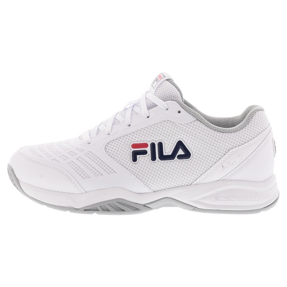 Juniors` Axilus 3 Tennis Shoes White and Highrise Super Sale FILA