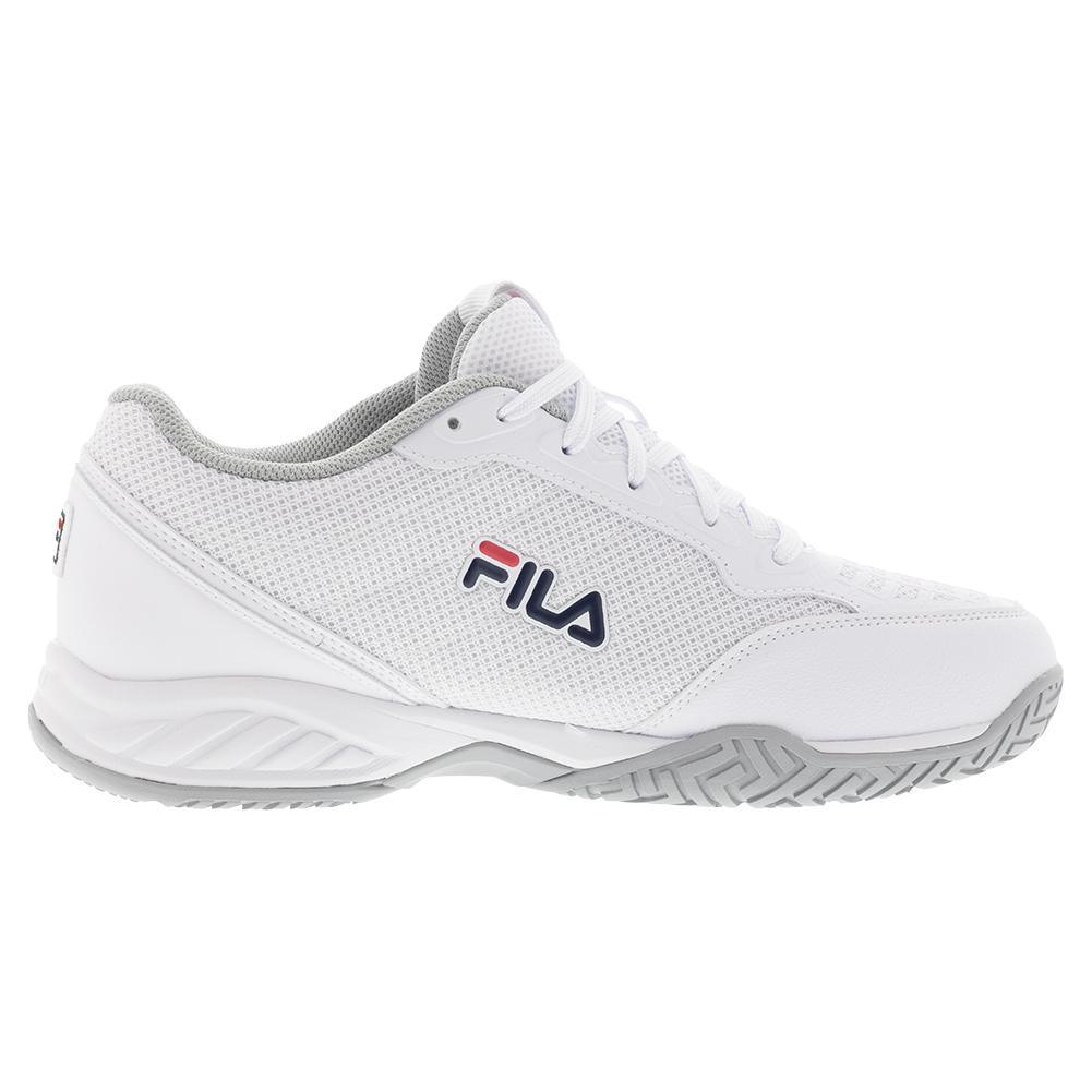Juniors` Axilus 3 Tennis Shoes White and Highrise Super Sale FILA