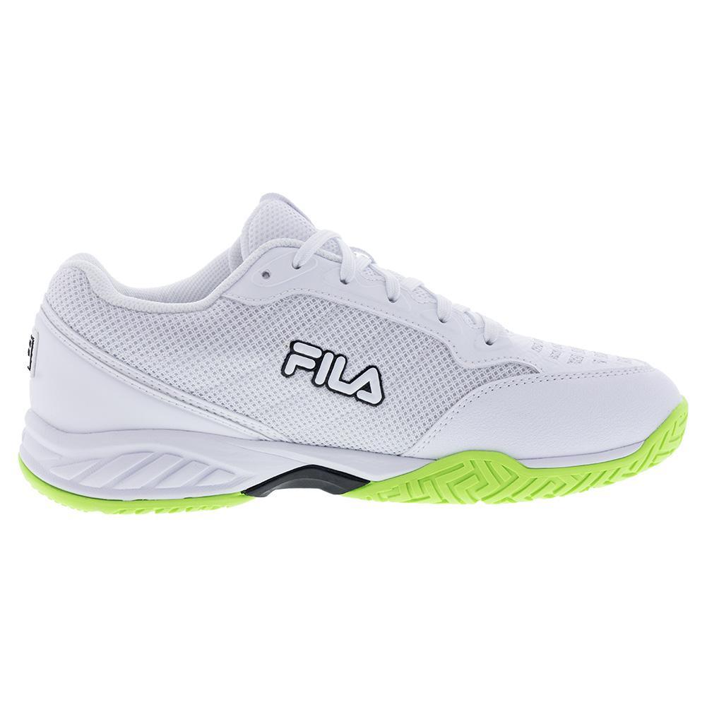 Juniors' Axilus 3 Tennis Shoes White and Black TOP TENNIS SHOES FILA