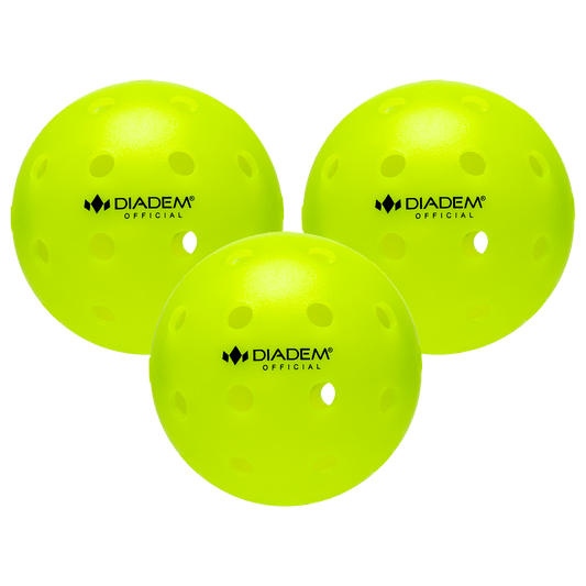 Power 3 Pack Pickleball Balls Neon Pickleballs DIADEM Yellow