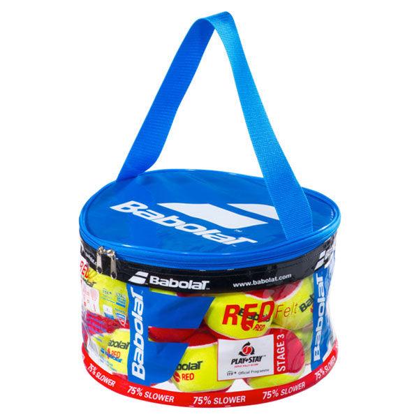 Play And Stay Red Felt 24 Count Bag Tennis Balls TENNIS BALLS BABOLAT Red