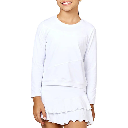 Girls' Tennis Pullover White SOFIBELLA XS White