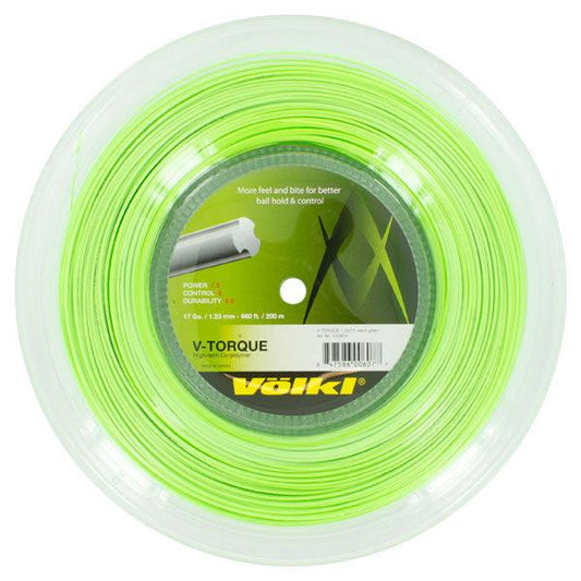 V Torque 17G Tennis String Reel Neon Green Strings VOLKL Green