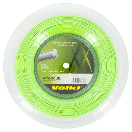 V Torque 18G Tennis String Reel Neon Green Strings VOLKL Green