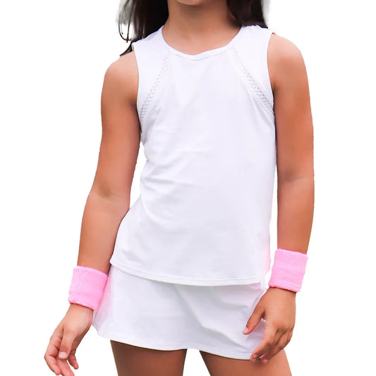Girls Tennis Tank White SOFIBELLA XS