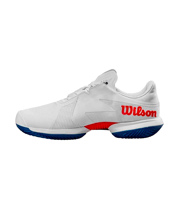 Wilson Kaos Swift 1.5 Clay 2024 White/D V Blue/Wilson Red Padel Shoes Zapatillas Wilson 42