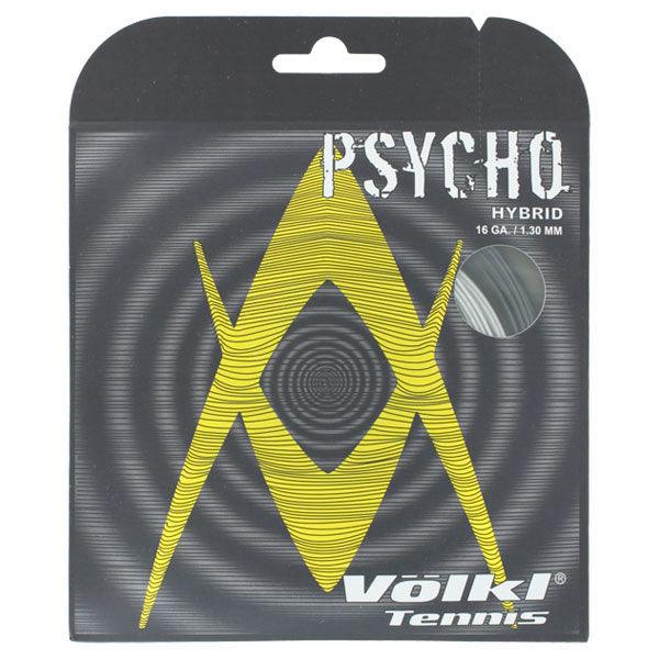 Psycho Hybrid 16G Tennis String Black and Silver Strings VOLKL Black