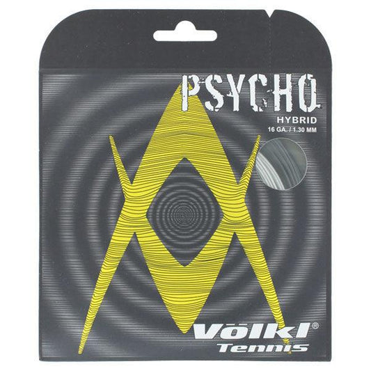 Psycho Hybrid 16G Tennis String Black and Silver Strings VOLKL Black