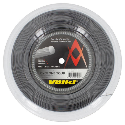 Cyclone Tour 16G Reel Tennis String Anthracite Strings VOLKL Gray