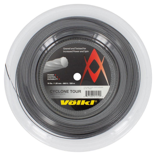 Cyclone Tour 18G Reel Tennis String Anthracite Strings VOLKL Gray
