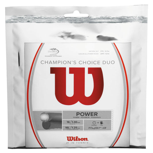 Champion's Choice Duo Tennis String Tournament Gear WILSON Grey