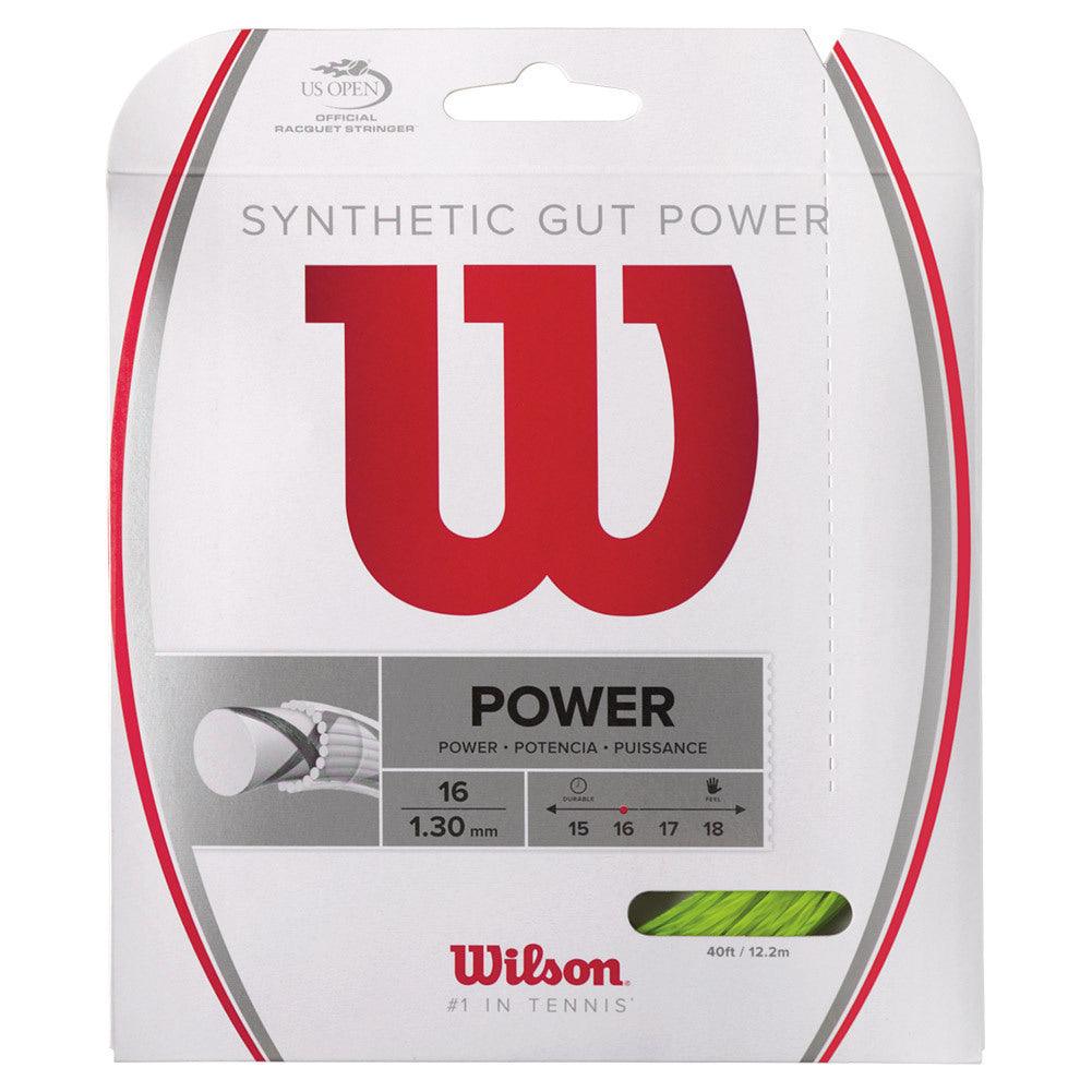 Synthetic Gut Power Tennis String Strings WILSON Green 16