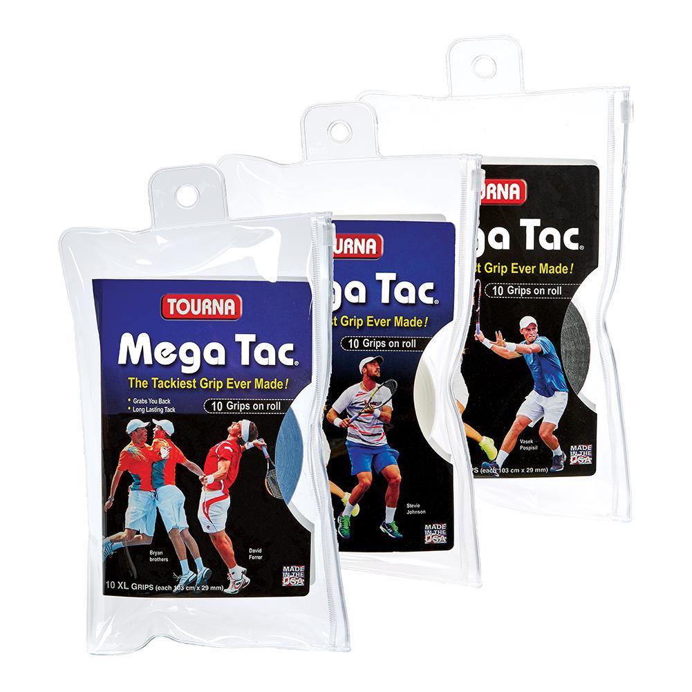 Mega Tac 10 Pack Tennis Overgrip Grips TOURNA