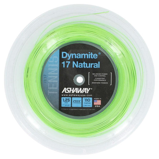 Dynamite 17 Natural Reel Tennis String Optic Green Strings ASHAWAY Default Title