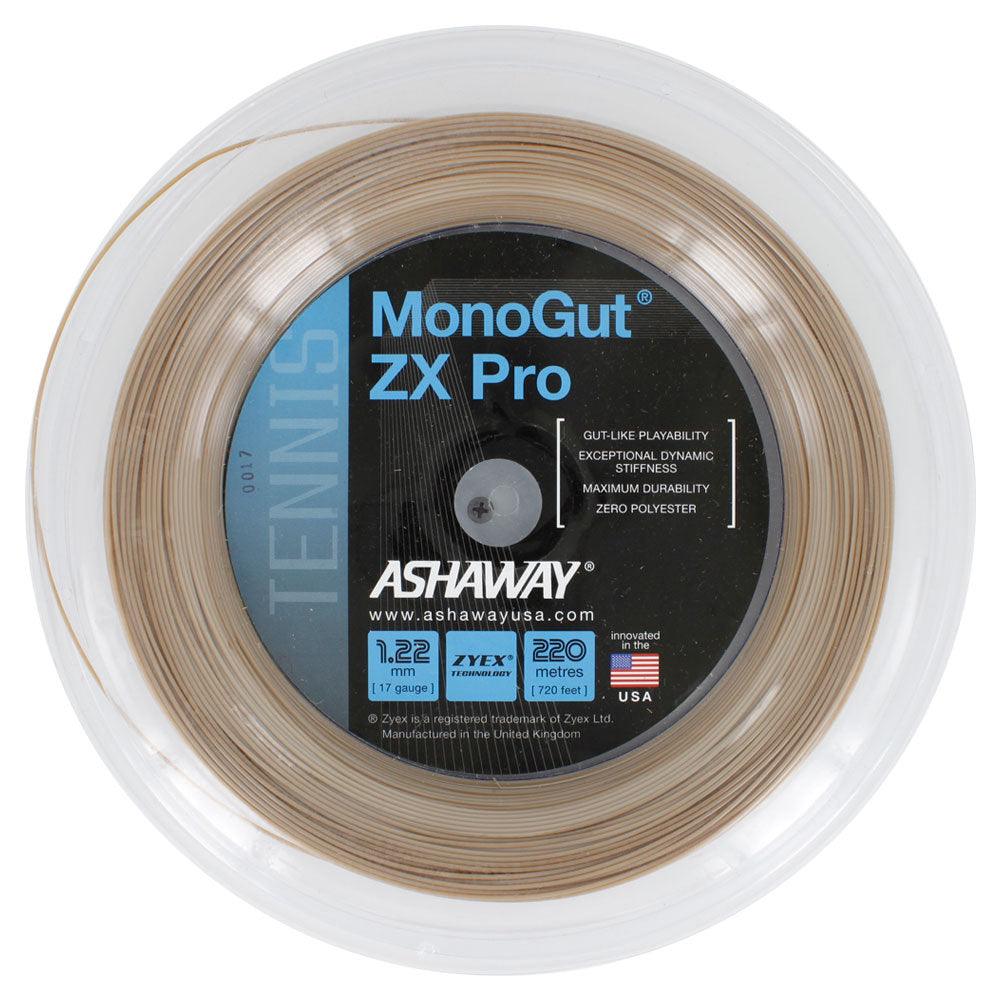 Monogut ZX Pro 17 720 Foot Tennis String Reel Strings ASHAWAY Tan