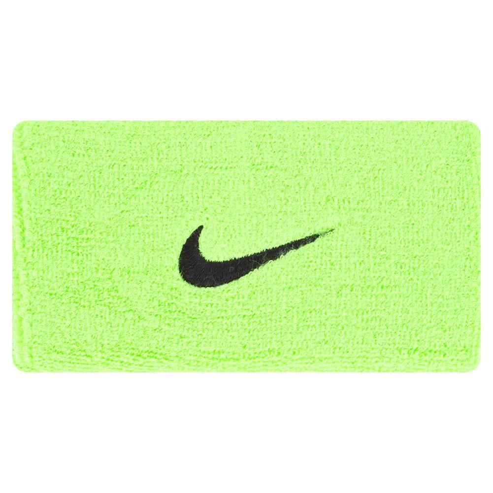 Swoosh Doublewide Tennis Wristbands WOMENS APPAREL NIKE Green