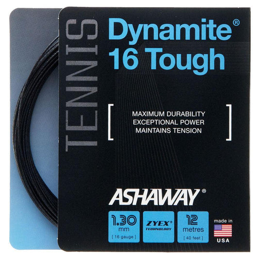 Dynamite 16G Tough Tennis String Black Strings ASHAWAY Black
