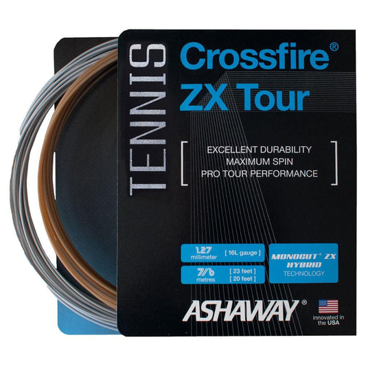 Crossfire Zyex Tour Tennis String Strings ASHAWAY Grey