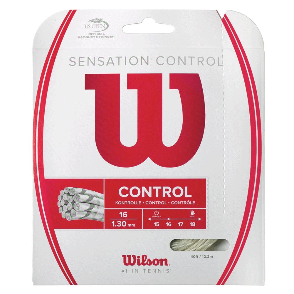 Sensation Control 16G Tennis String Natural Strings WILSON White
