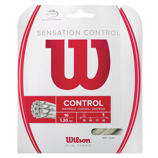 Sensation Control 16G Tennis String Natural Strings WILSON White