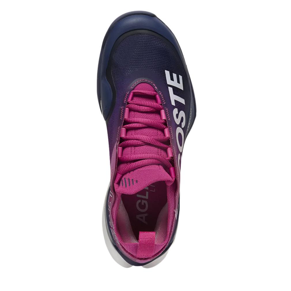 Women`s AG-LT25 Lite Tennis Shoes Pink and Dark Blue LACOSTE