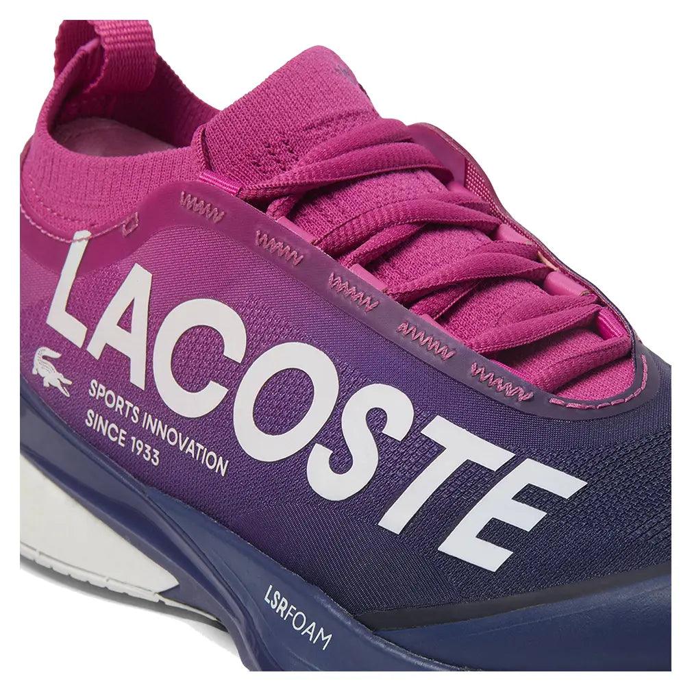 Women`s AG-LT25 Lite Tennis Shoes Pink and Dark Blue LACOSTE