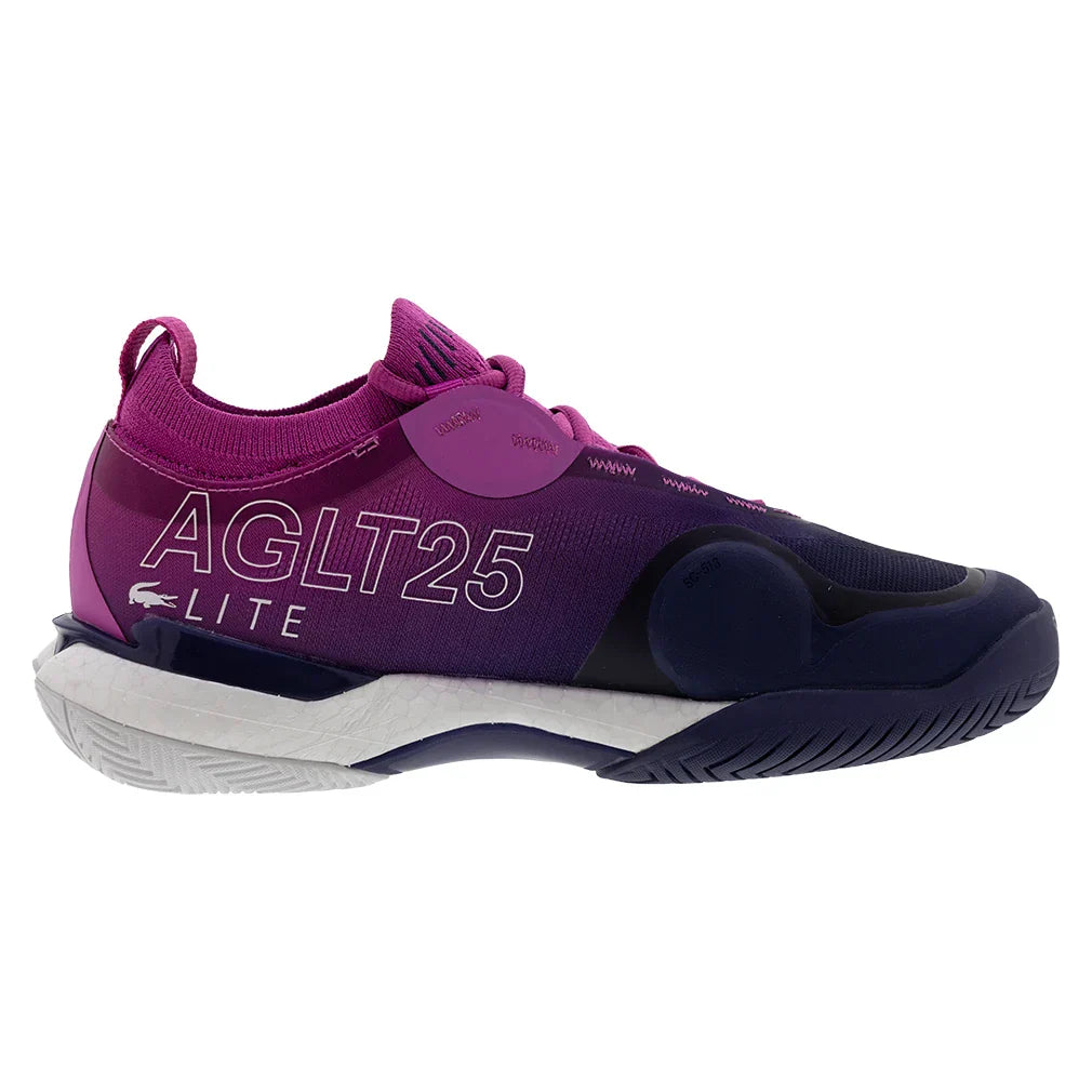 Women`s AG-LT25 Lite Tennis Shoes Pink and Dark Blue LACOSTE