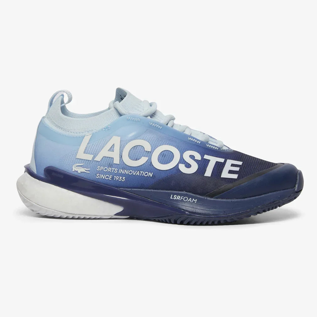 Women`s AG-LT25 Lite Tennis Shoes Light Blue and Dark Blue LACOSTE