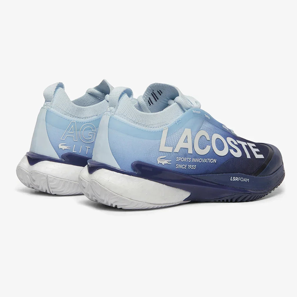 Women`s AG-LT25 Lite Tennis Shoes Light Blue and Dark Blue LACOSTE