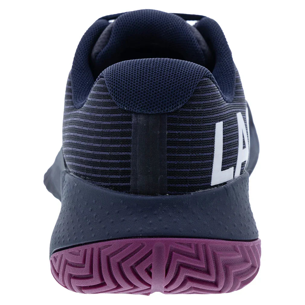 Women`s Power Serve Tennis Shoes Navy and Pink LACOSTE