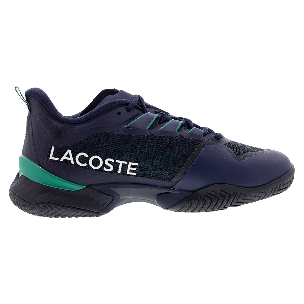 Men`s AG-LT23 Ultra Tennis Shoes Navy and Green LACOSTE