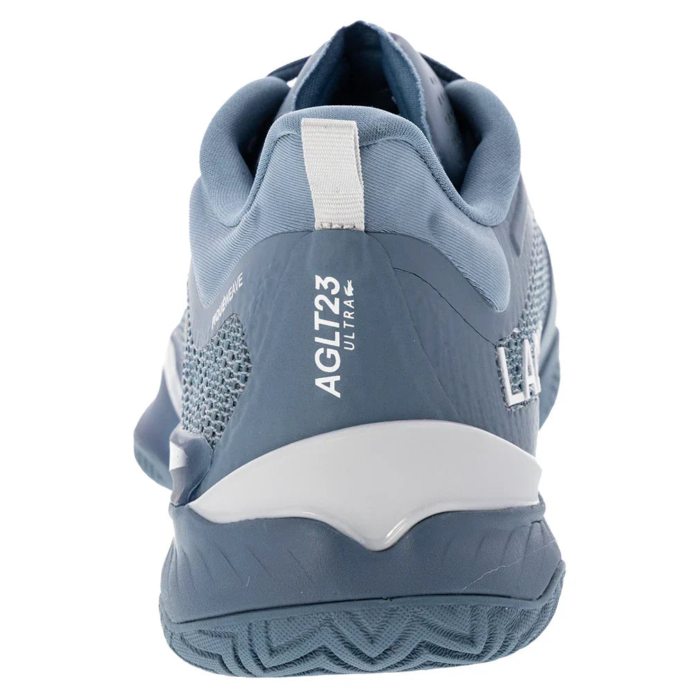 Men`s AG-LT23 Ultra Tennis Shoes Blue and Light Grey Shoes LACOSTE