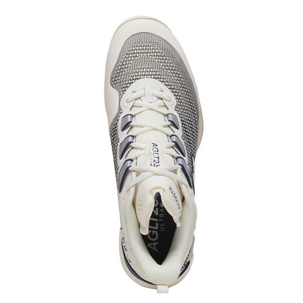 Men`s AG-LT23 Ultra Tennis Shoes Off White and Navy LACOSTE