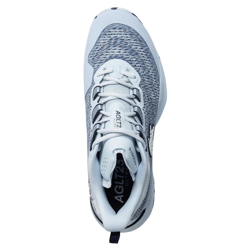 Men`s AG-LT23 Ultra DM Tennis Shoes Light Blue and Navy LACOSTE