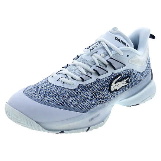 Men`s AG-LT23 Ultra DM Tennis Shoes Light Blue and Navy LACOSTE 7 Blue