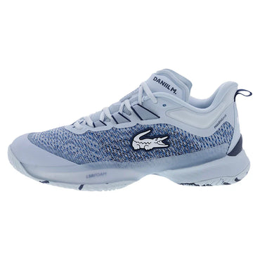 Men`s AG-LT23 Ultra DM Tennis Shoes Light Blue and Navy LACOSTE