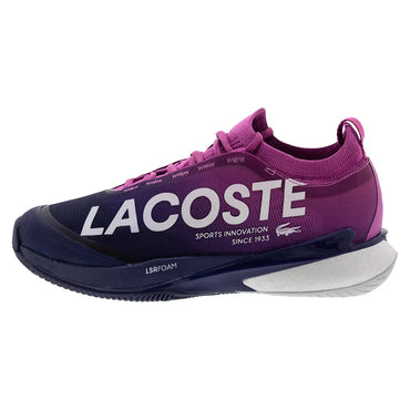 Men`s AG-LT25 Lite Tennis Shoes Pink and Dark Blue LACOSTE