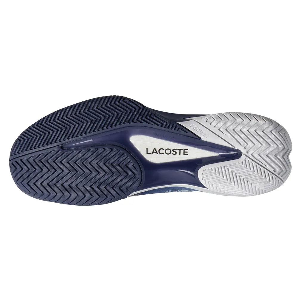 Men`s AG-LT25 Lite Tennis Shoes Light Blue and Dark Blue LACOSTE