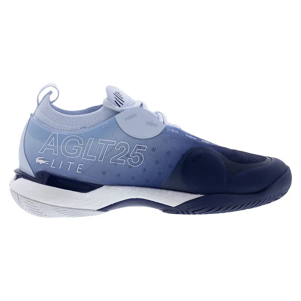 Men`s AG-LT25 Lite Tennis Shoes Light Blue and Dark Blue LACOSTE