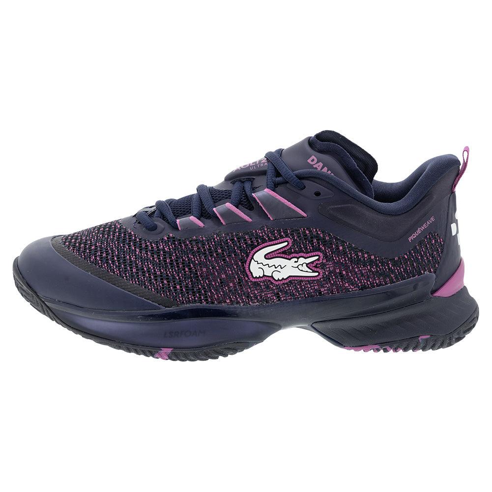 Men`s AG-LT23 Ultra DM Clay Tennis Shoes Navy and Pink LACOSTE