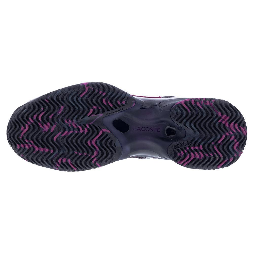 Men`s AG-LT23 Ultra DM Clay Tennis Shoes Navy and Pink LACOSTE