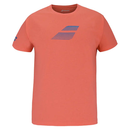 Boys` Exercise Cotton Tennis Tee BABOLAT 6/8 6021_HOT_CORAL