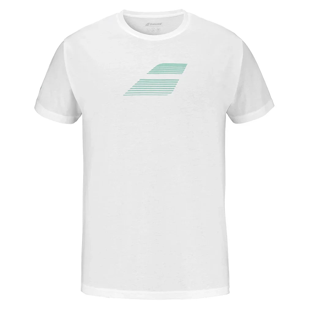 Men`s Exercise Big Flag Tennis Tee BABOLAT S 1000_WHITE