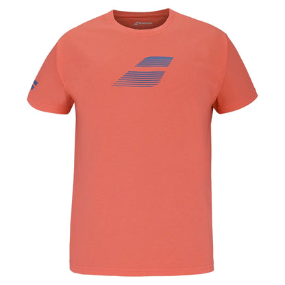 Men`s Exercise Big Flag Tennis Tee BABOLAT S 6021_HOT_CORAL
