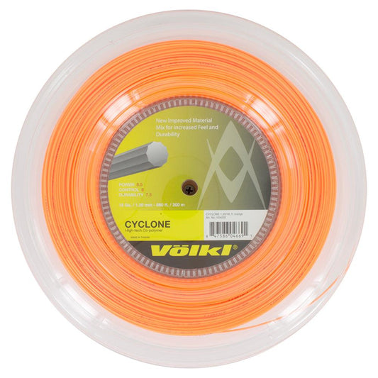 Cyclone 18G Tennis String Reel Fluo Orange Strings VOLKL Orange